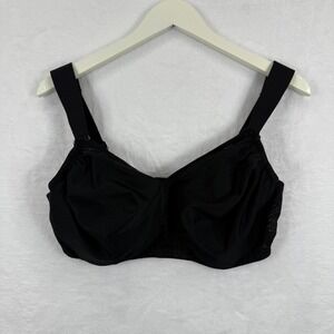 Glamorise Black Full Support Full Coverage Bra Underwire 38F